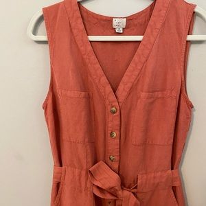 sleeveless cropped jumpsuit NWOT